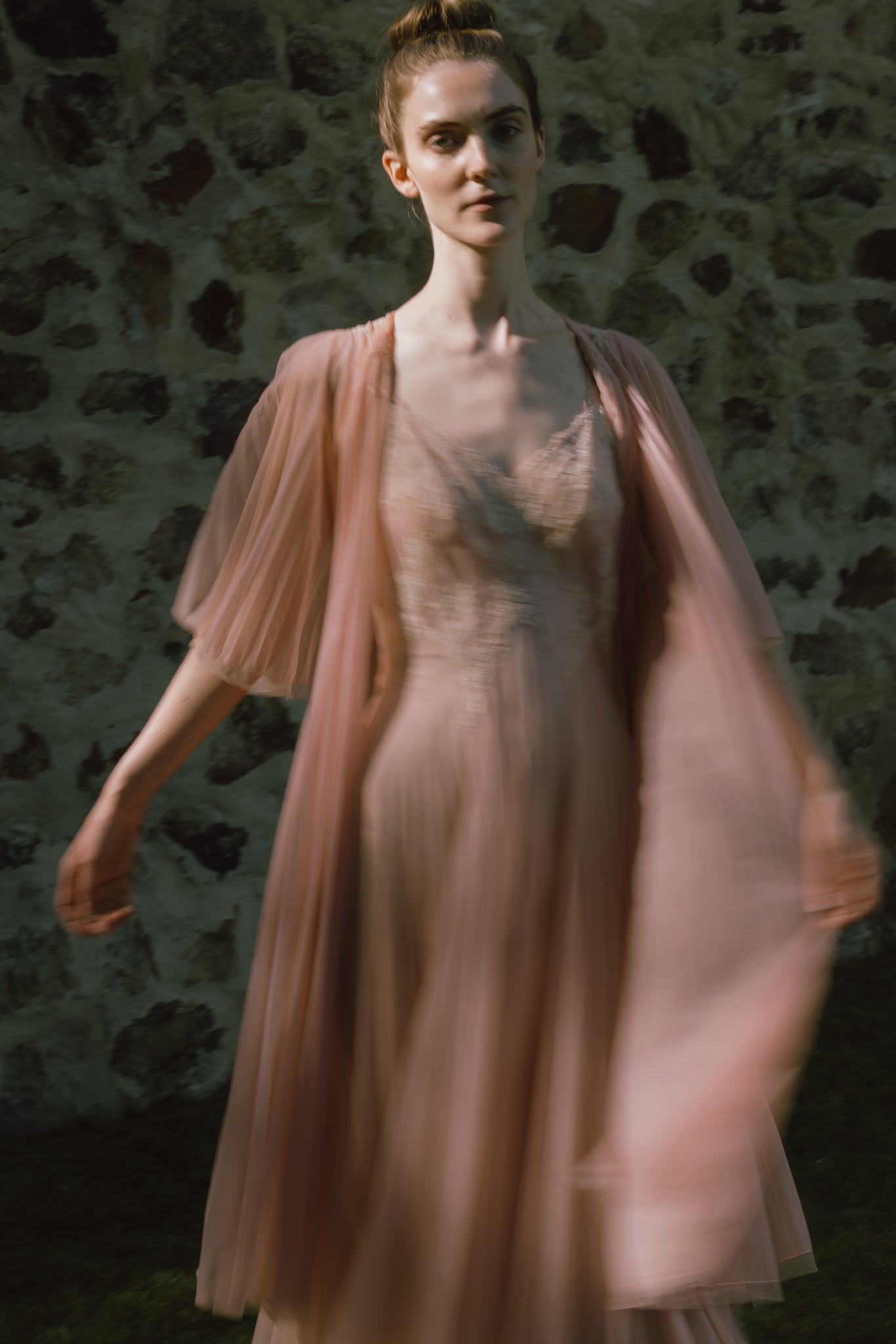 Vanity fair 1940s pink peignoir set