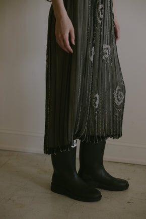 1920s silk evening dress