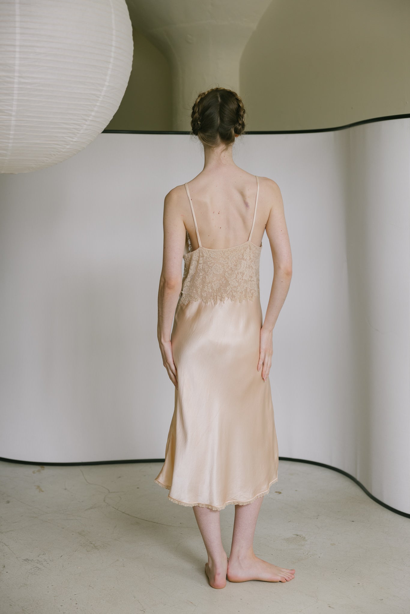 1930s silk monogrammed slip, Australia