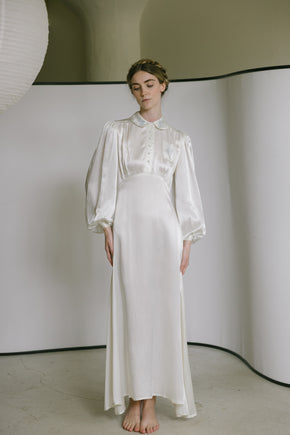 1930s ivory satin nightgown