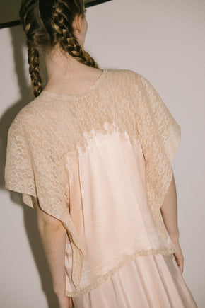 1920s silk satin bed jacket