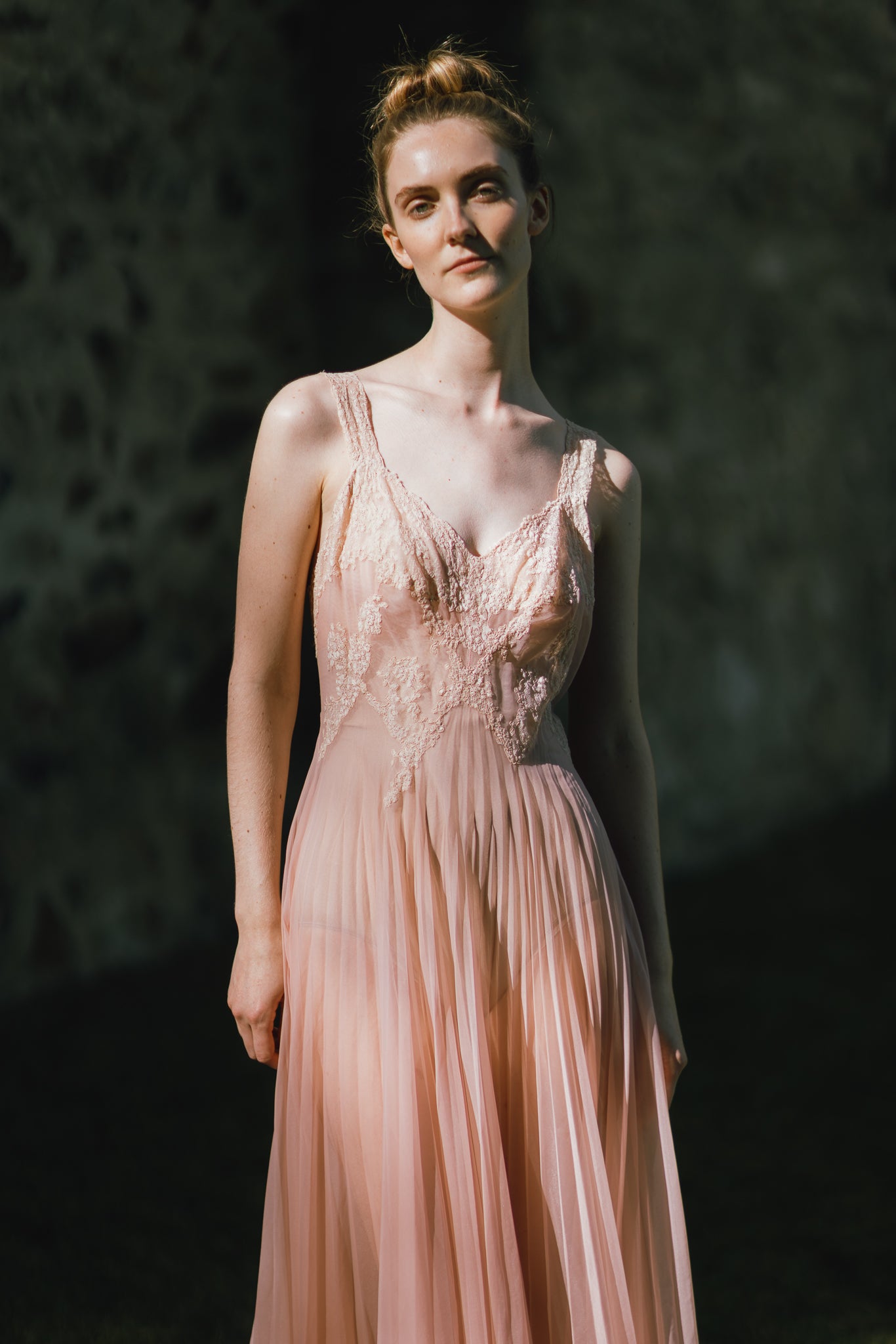 Vanity fair 1940s pink peignoir set