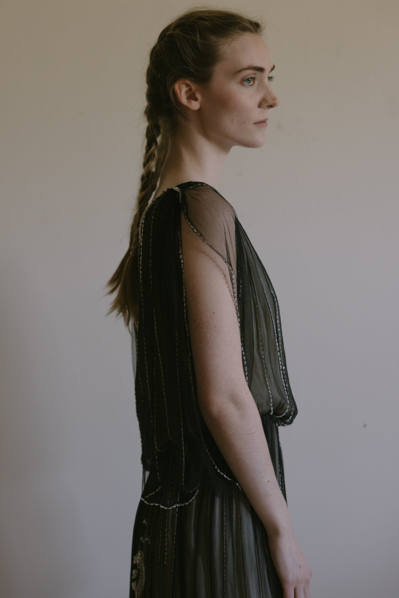 1920s silk evening dress