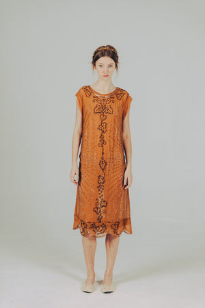 1920s silk chiffon beaded flapper dress Devore Vintage 1920s silk chiffon beaded flapper dress Devore Vintage