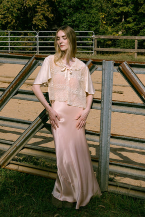 1920s English lace bed jacket