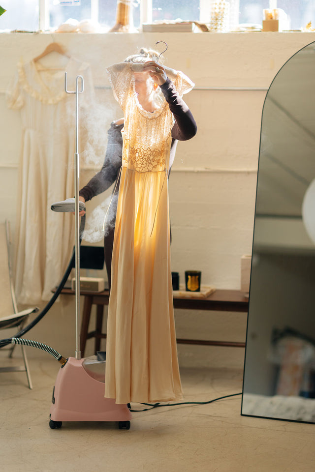 1930s silk lace bridal nightgown, France