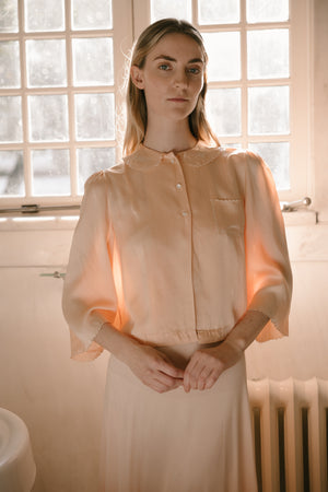 1930s purse silk bed jacket
