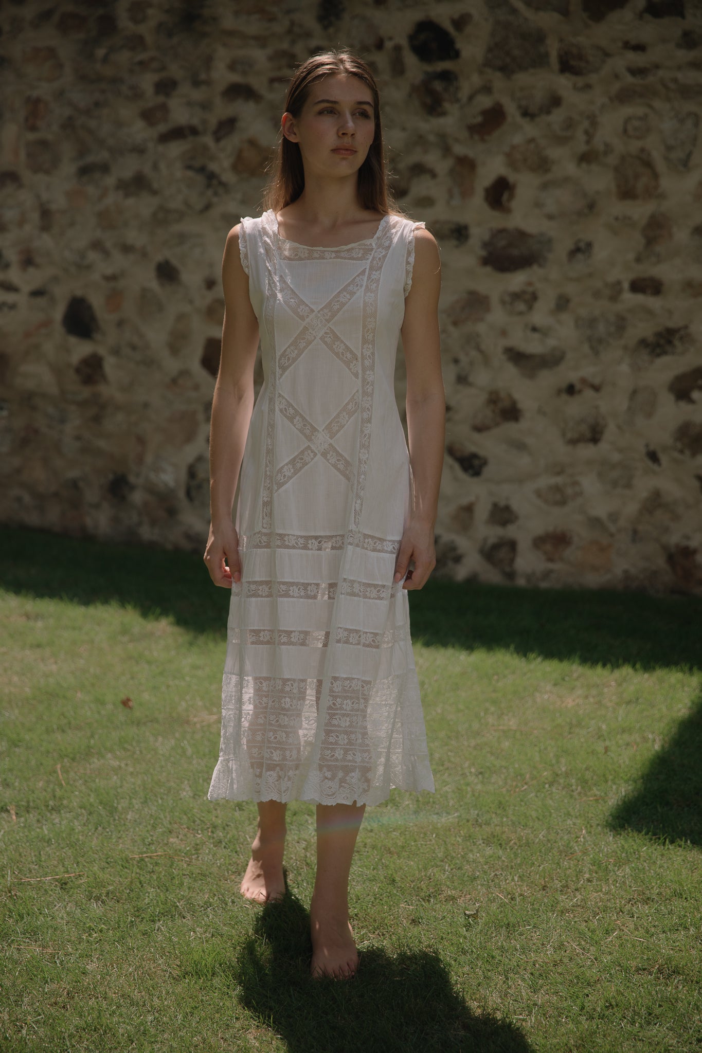 1910s lace lawn lingerie dress