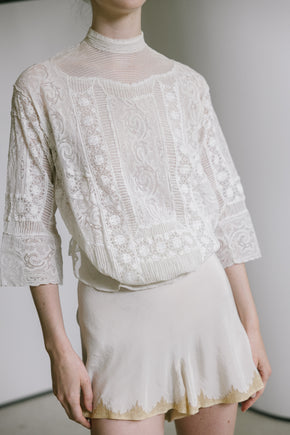 Antique 1910s mixed lace blouse