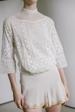Antique 1910s mixed lace blouse