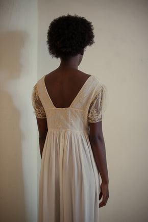 1930s chantilly silk dress