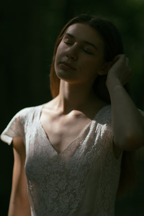 1930s silk lace dress