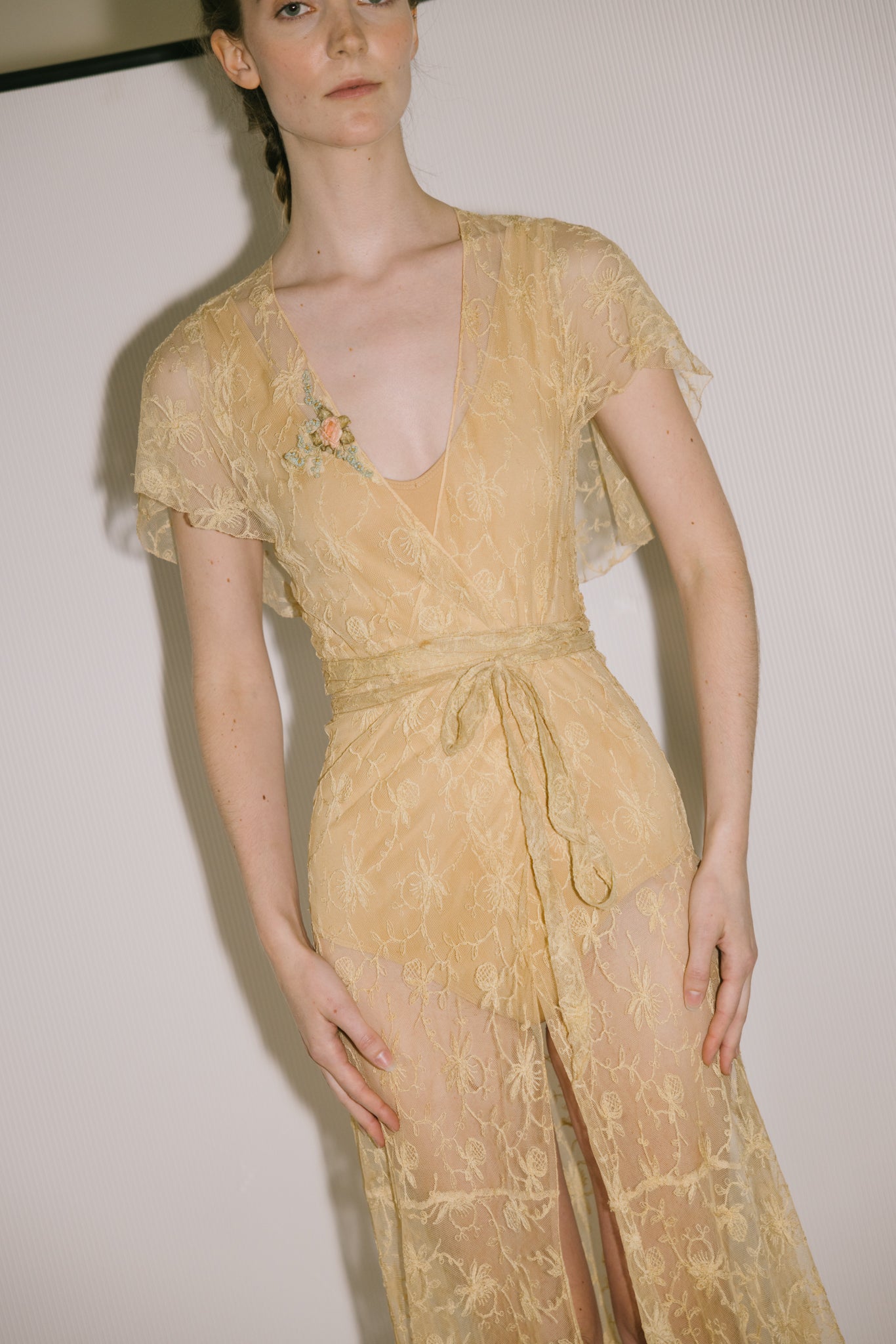 1930s lace robe