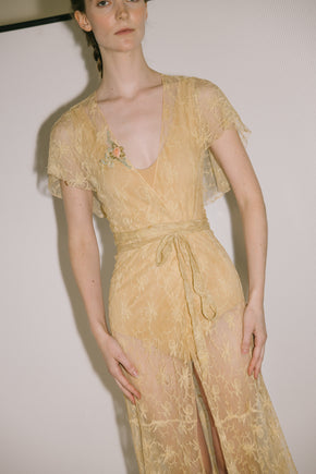1930s lace robe
