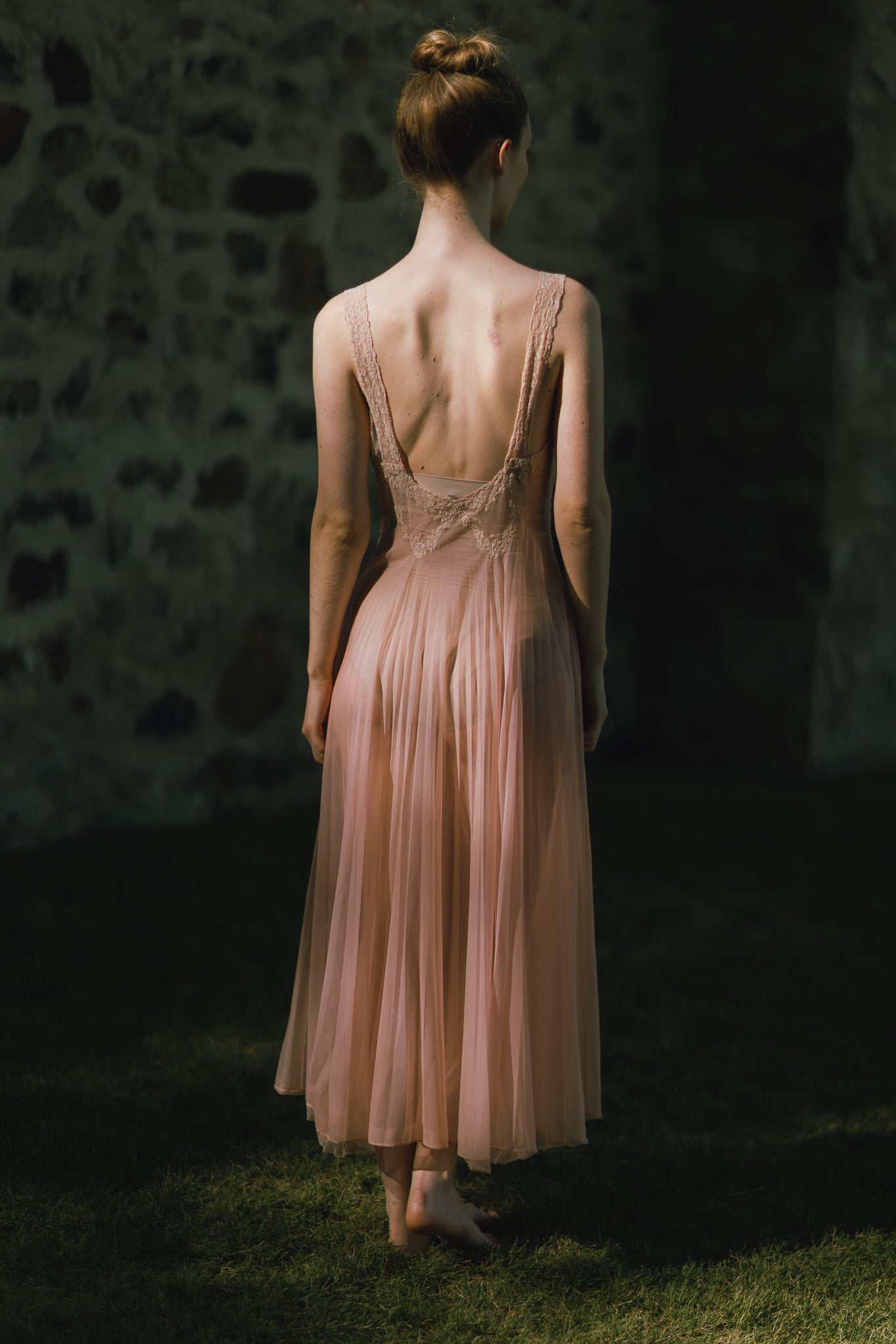 Vanity fair 1940s pink peignoir set