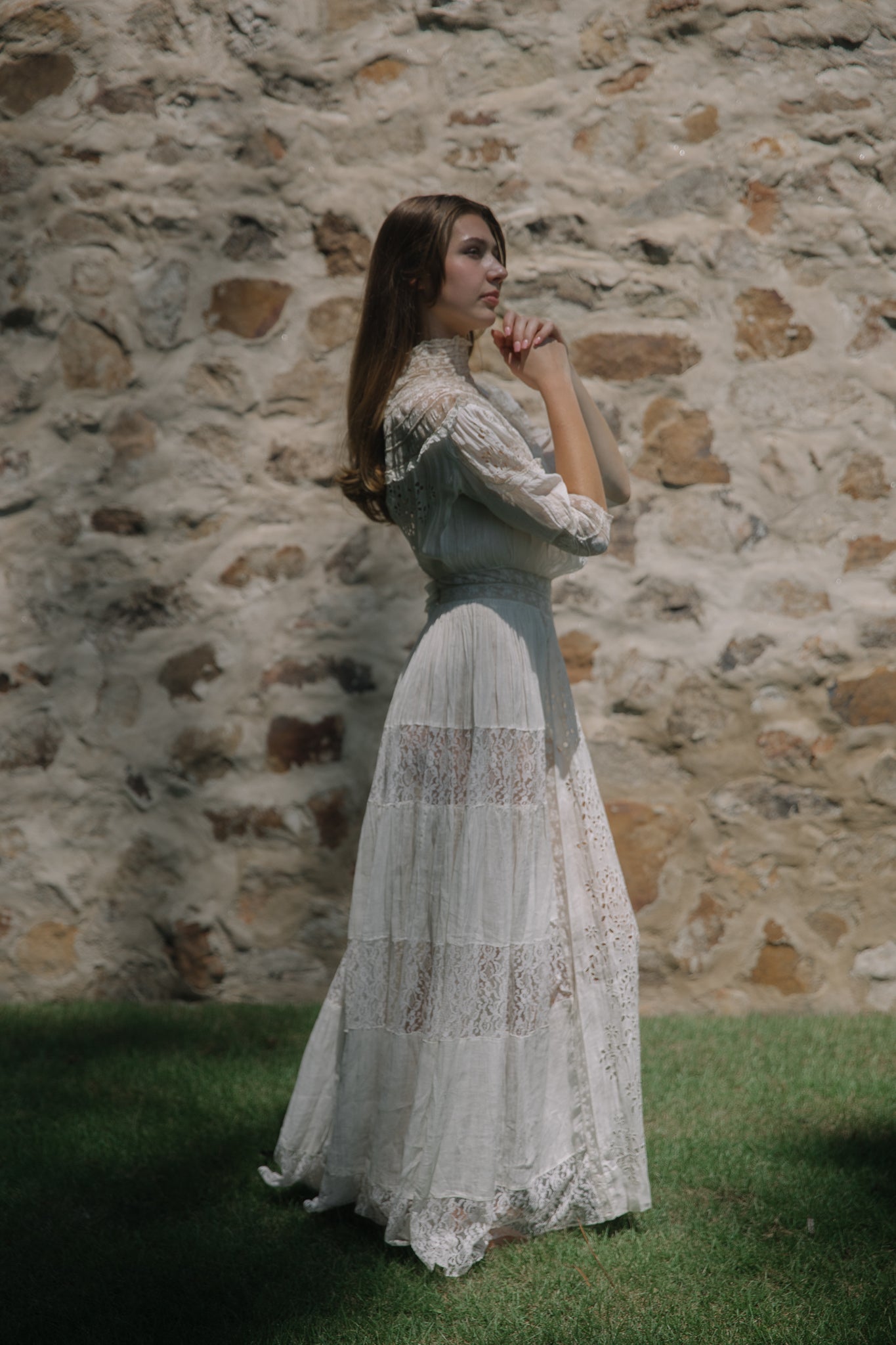 Antique 1900s Edwardian lawn gown