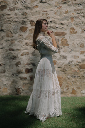 Antique 1900s Edwardian lawn gown