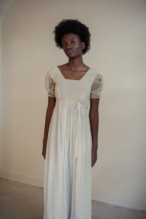 1930s chantilly silk dress
