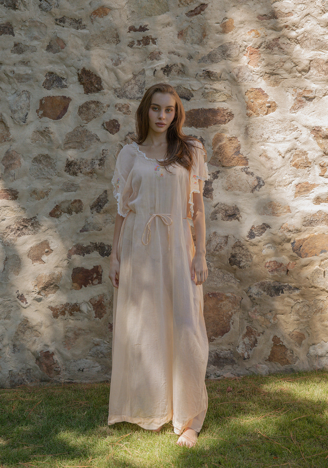 1920s gauze floral lace gown Devore Vintage 1920s gauze floral lace gown Devore Vintage