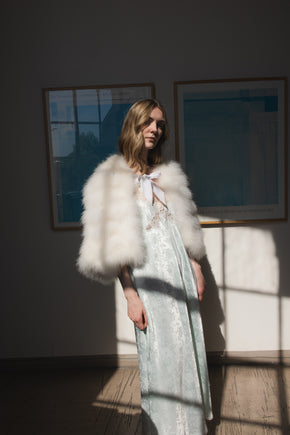 1960s ivory marabou feather cape