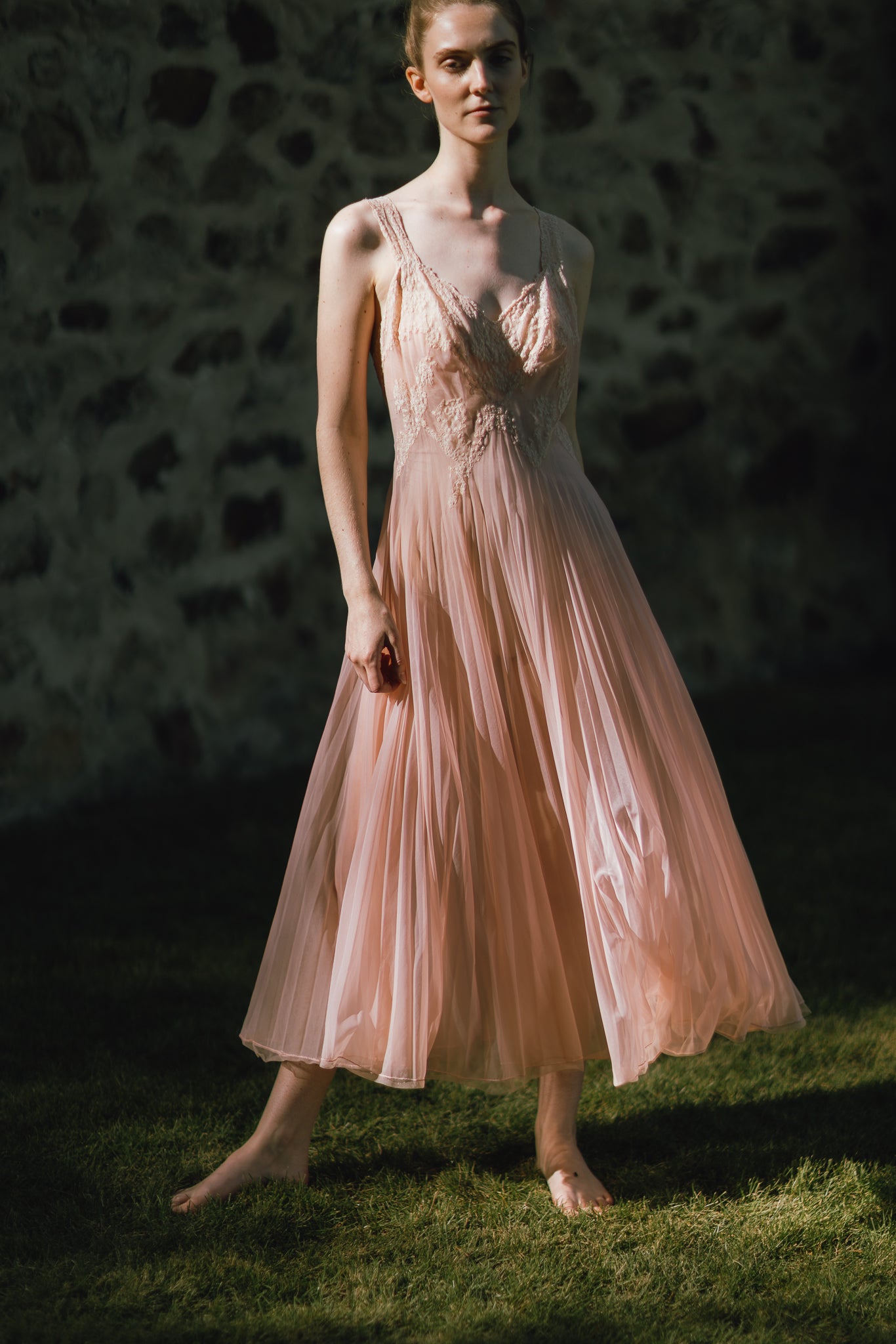 Vanity fair 1940s pink peignoir set