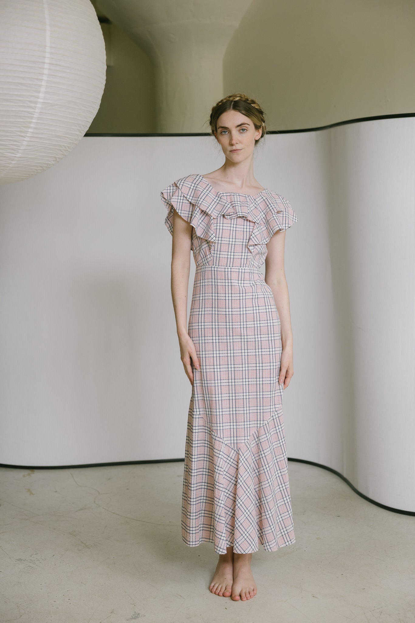 1930s seersucker gown