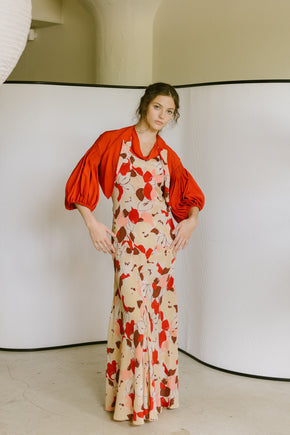 1930s silk crepe dress set