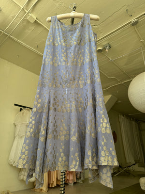 1920s silk chiffon lamé dress