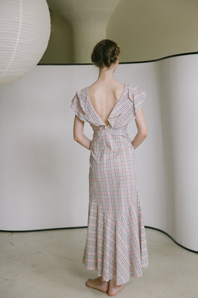 1930s seersucker gown