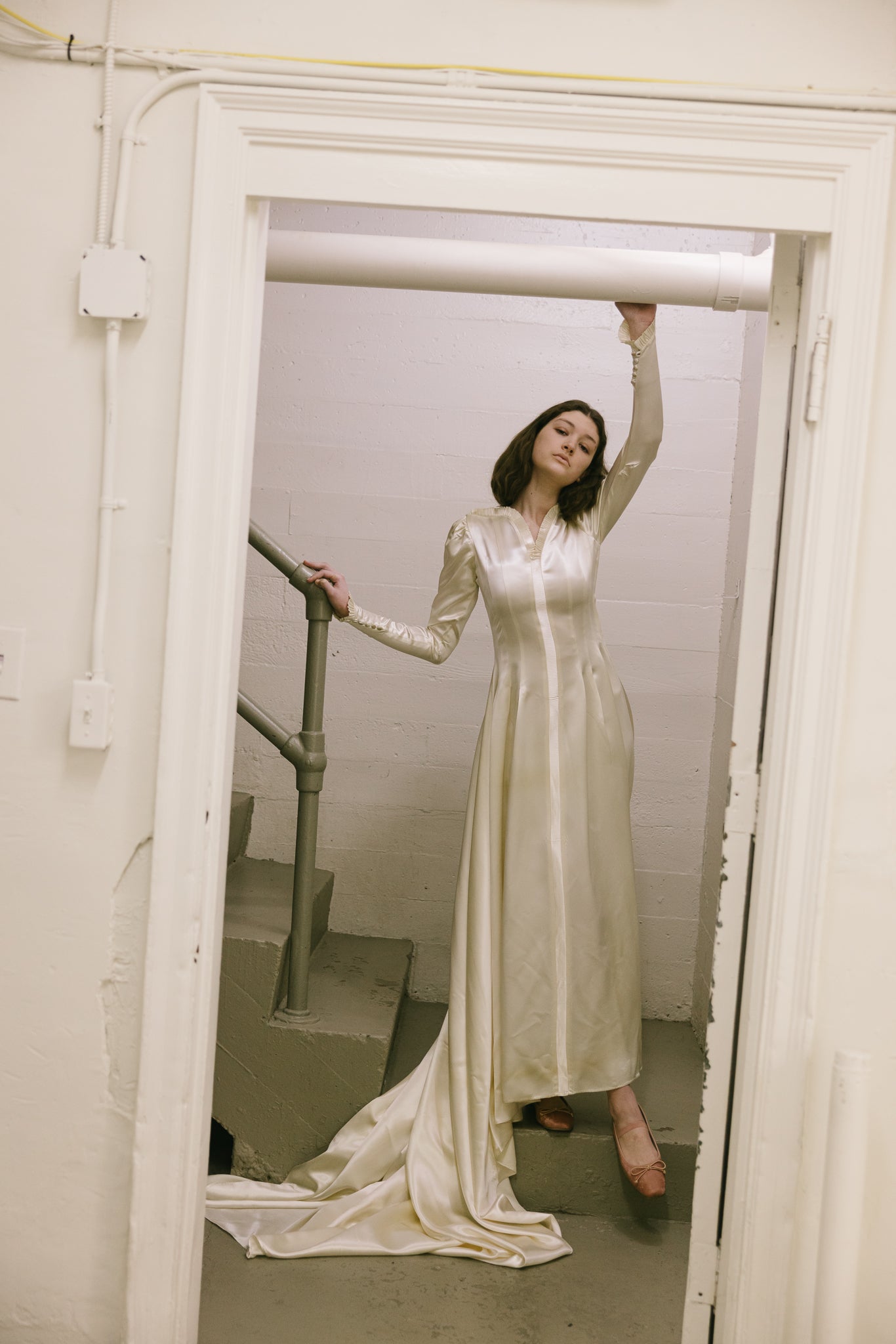1930s pleated satin Art Deco wedding gown – Devore Vintage