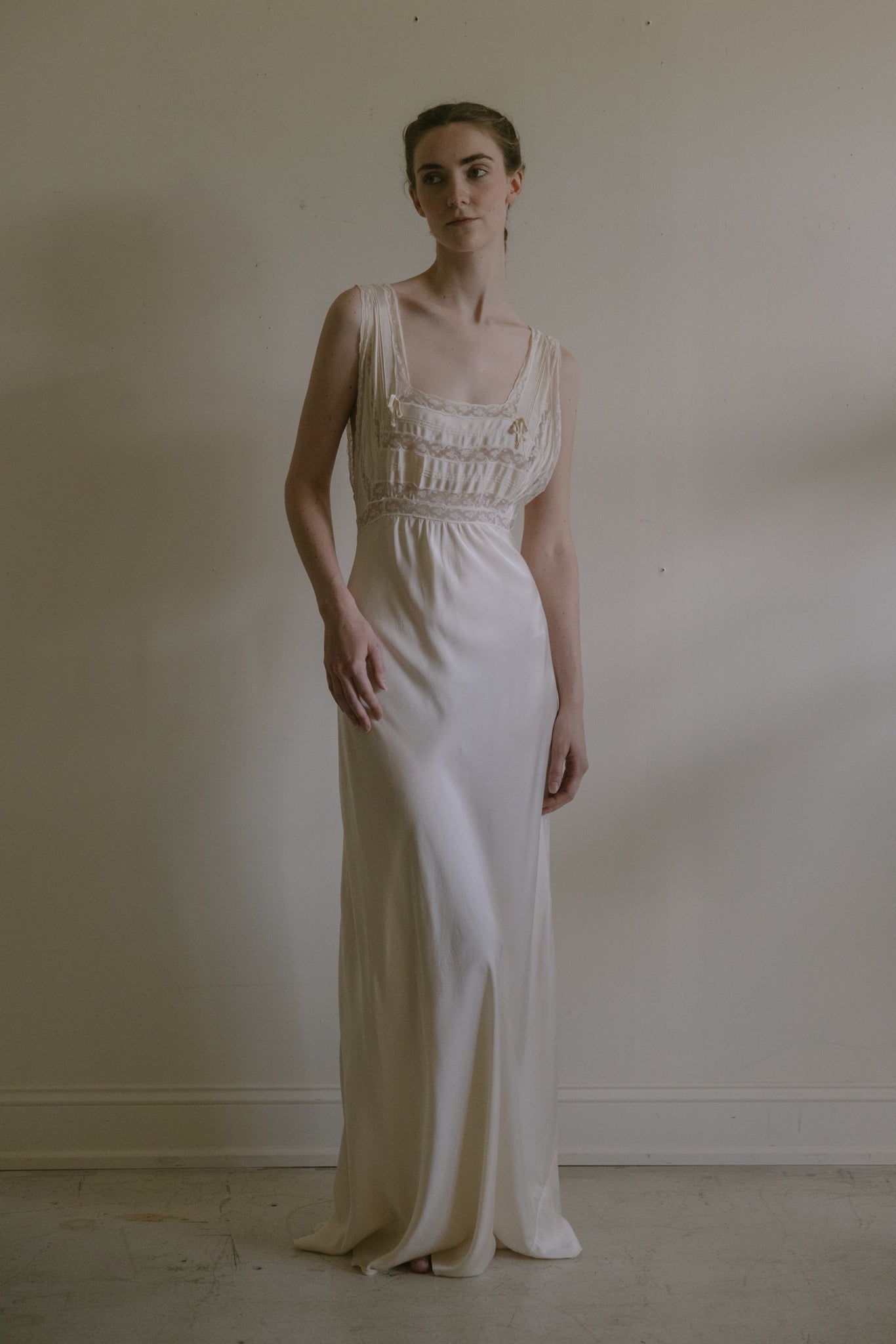 1930s silk charmeuse nightgown