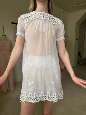 1900s French net tunic
