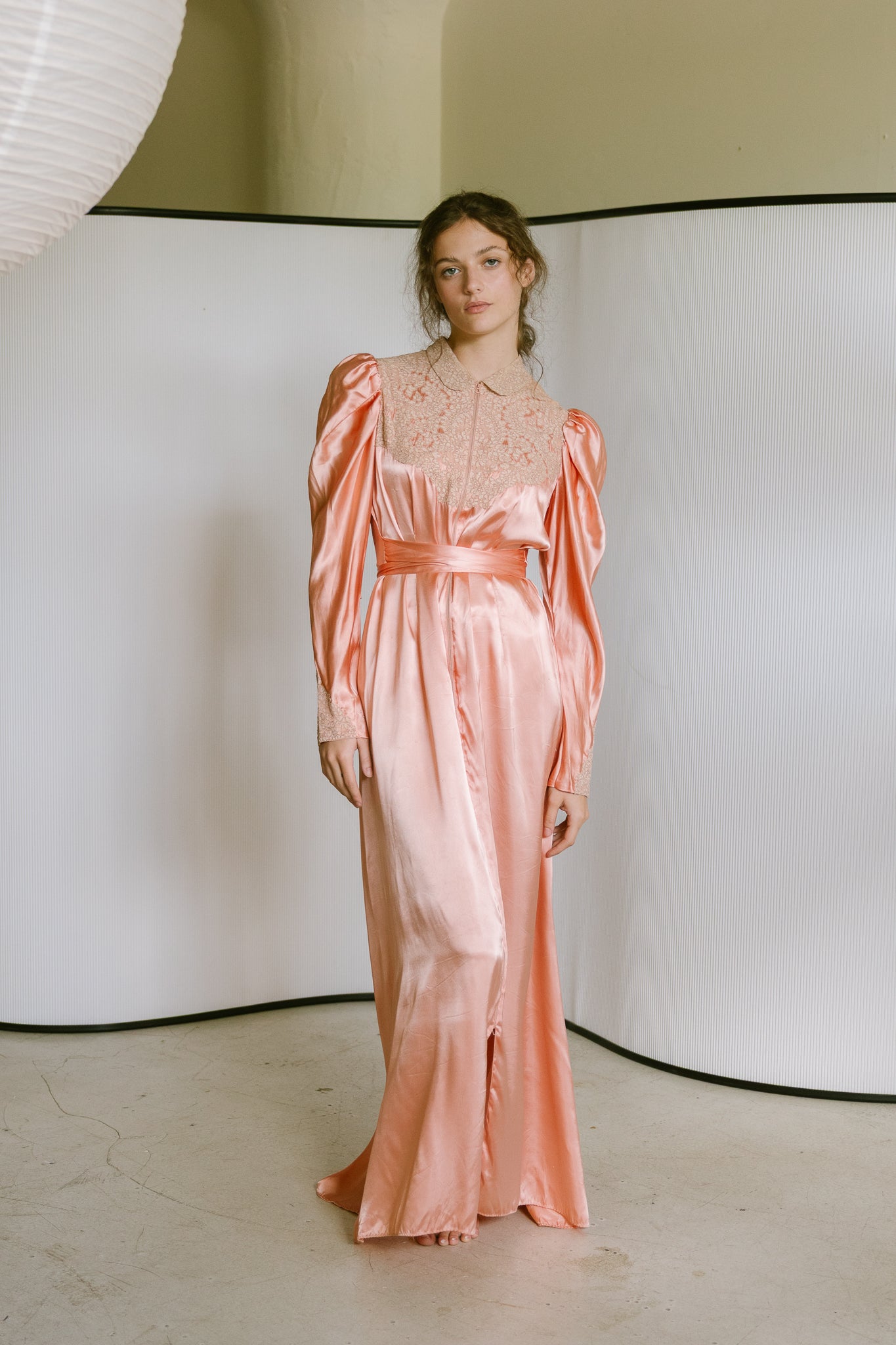 1940s satin dressing gown