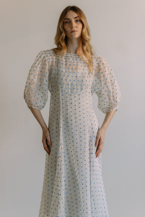 1930s Swiss dot organza gown