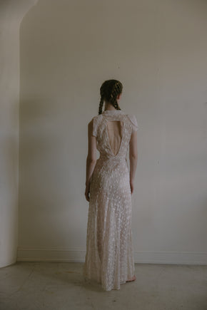1930s embroidered organza dress set