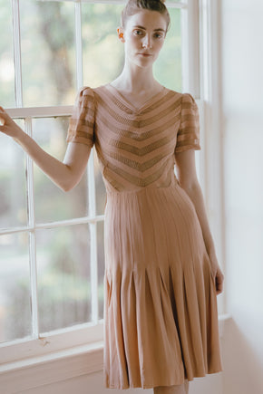 1930s rayon crepe day dress