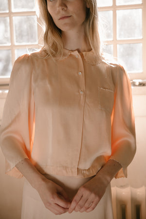 1930s purse silk bed jacket