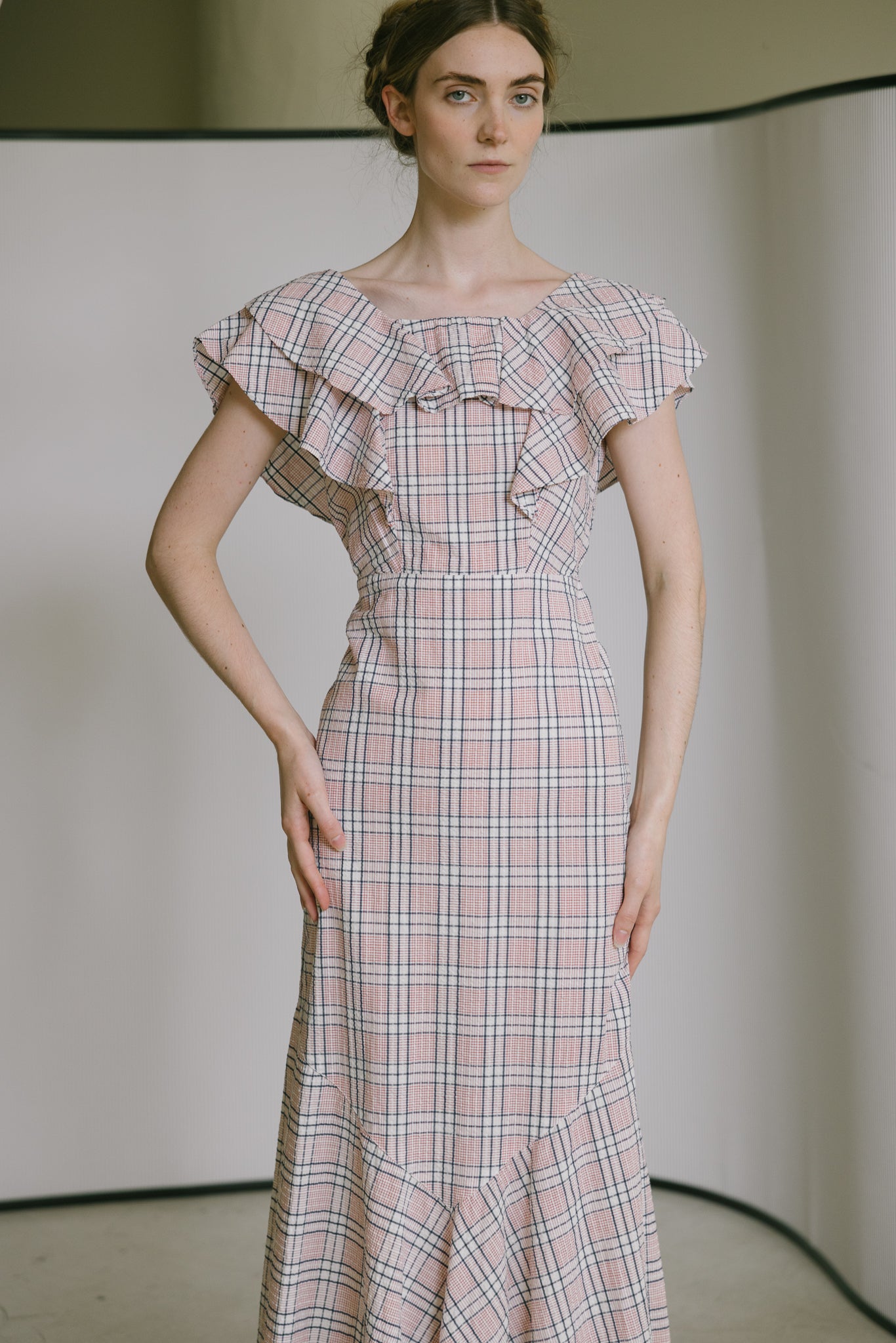 1930s seersucker gown