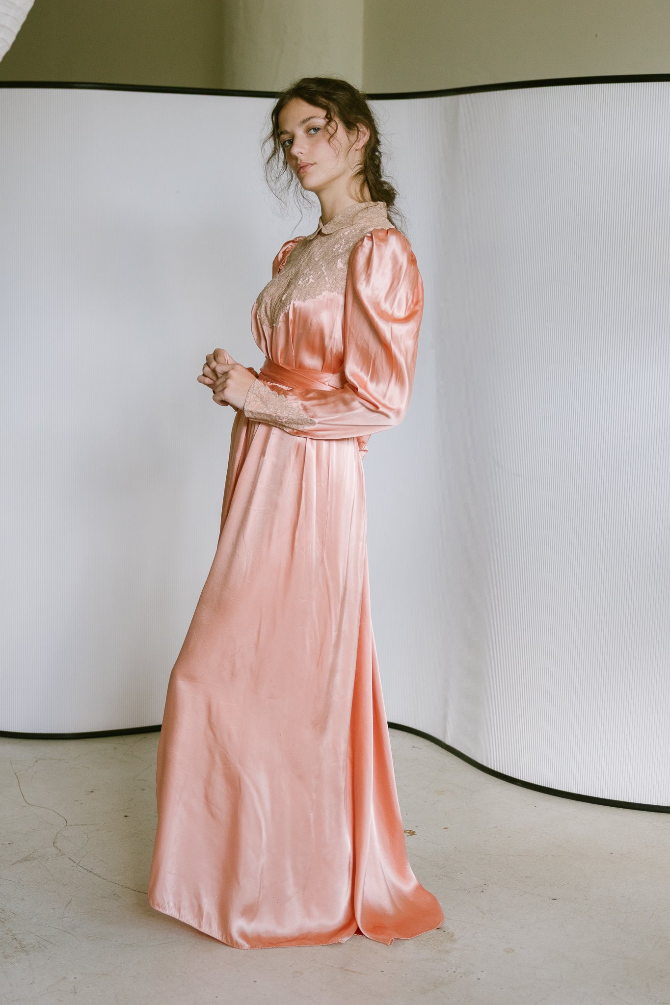 1940s satin dressing gown