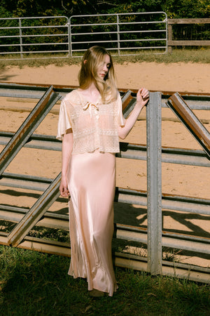 1920s English lace bed jacket
