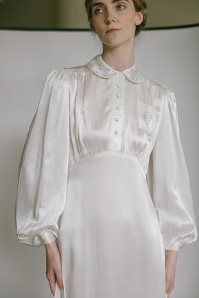 1930s ivory satin nightgown