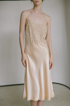 1930s silk monogrammed slip, Australia