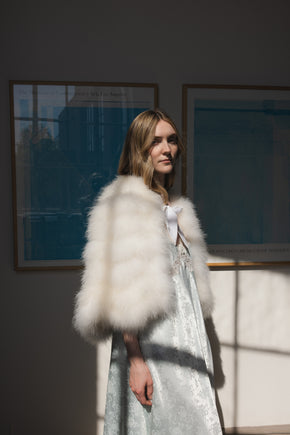 1960s ivory marabou feather cape