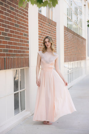 1930s Blush silk lace nightgown, France