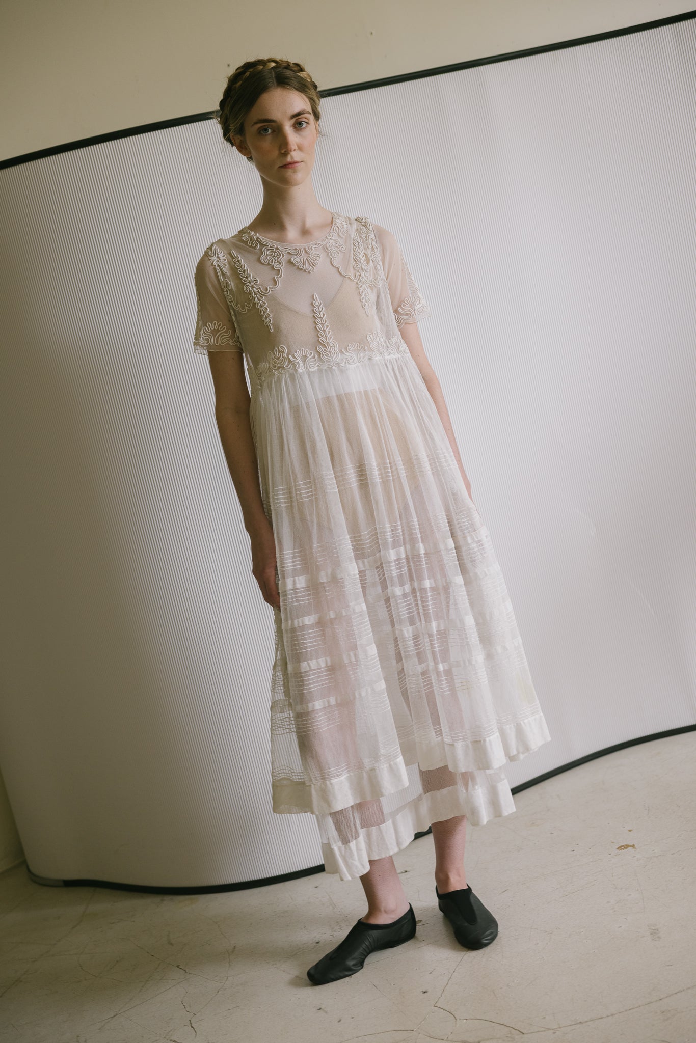 1913 soutache tulle appliqué dress
