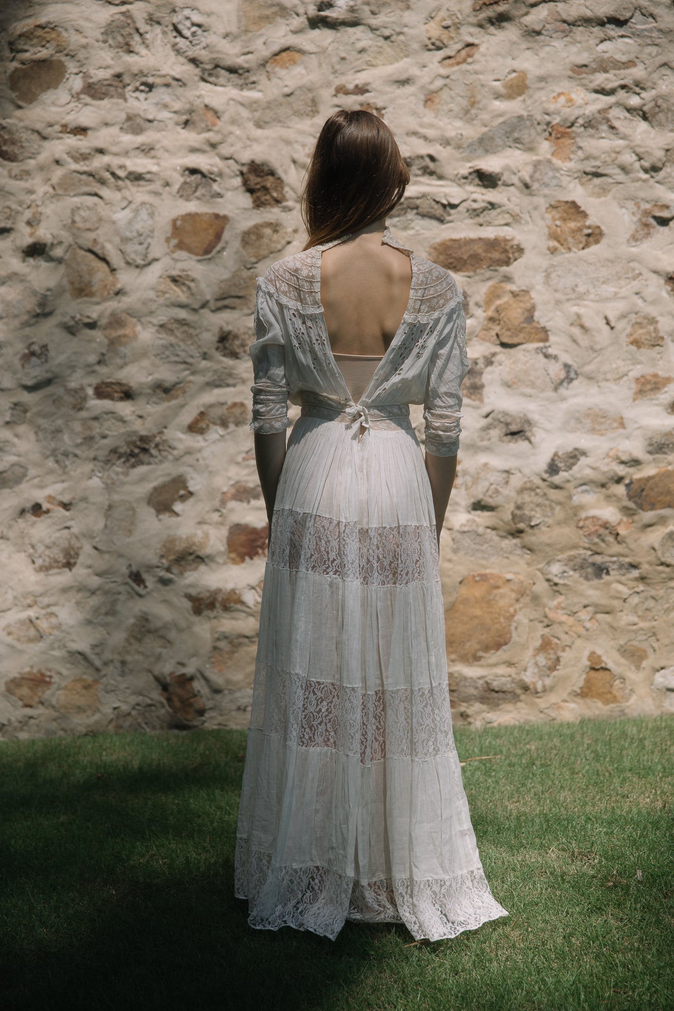 Antique 1900s Edwardian lawn gown