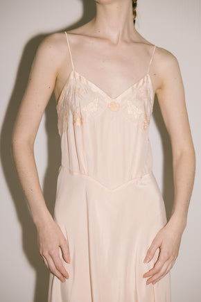 1930s silk monogrammed slip, France