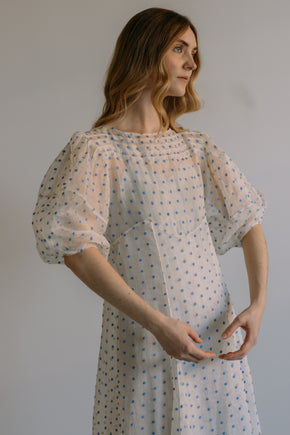 1930s Swiss dot organza gown