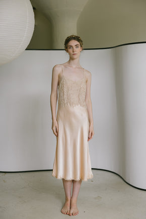 1930s silk monogrammed slip, Australia