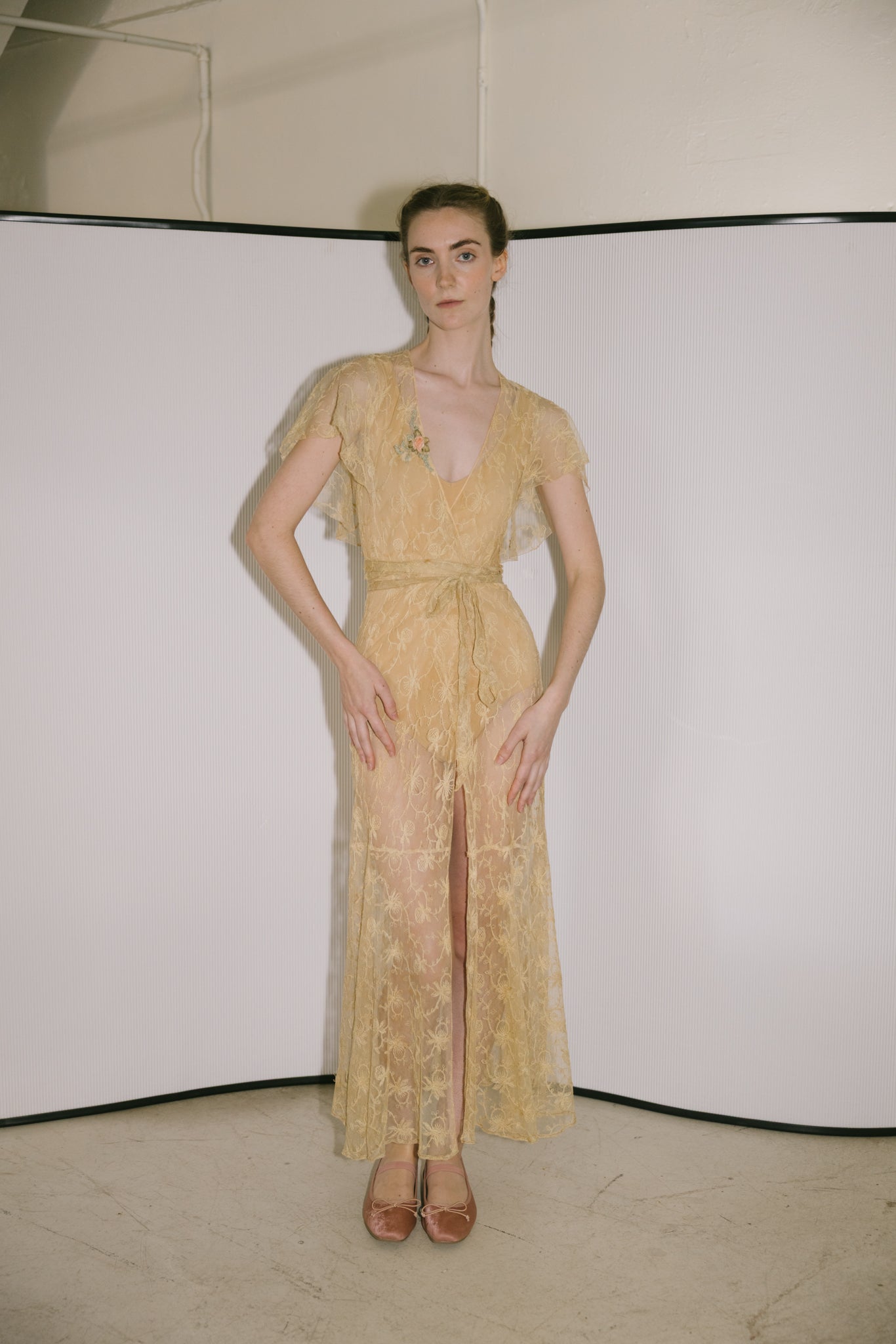 1930s lace robe